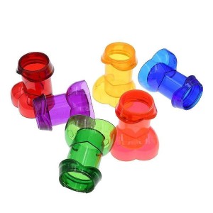 kit com 6 Copos de Shot Formato de Pênis