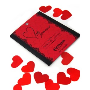 PÉTALAS DE CORAÇÃO MORANGO C/ CHAMP 120 UNIDADES VERMELHA LA PIMIENTA