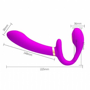 Vibrador Strapless com Choque e Controle Remoto