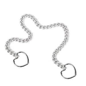 Coleira de Corrente com 2 Corações