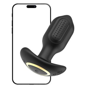 Plug Anal com Vibro e Rotação Via APP À Longa Distância 