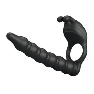 Anel Companheiro Vibro com Plug Anal Escalonado