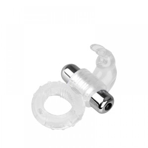 ANEL PENIANO C/ 7 VIBRAÇÕES E ESTIMULADOR FORMATO COELHO