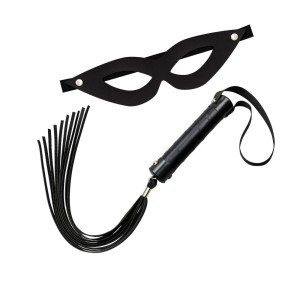 KIT 1 SADO CHICOTE 40CM MASCARA PRETA - La Pimienta