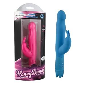  Vibrador Duplo Motor em Puro Silicone 10 Velocidades
